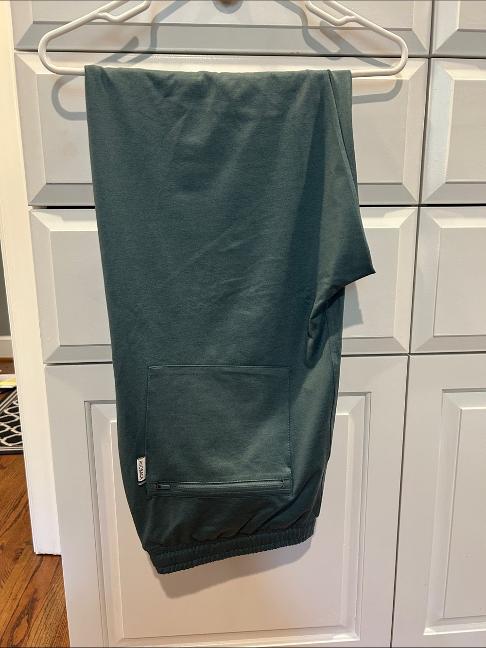 Rhoback Blue-Green Zip Pocket Joggers